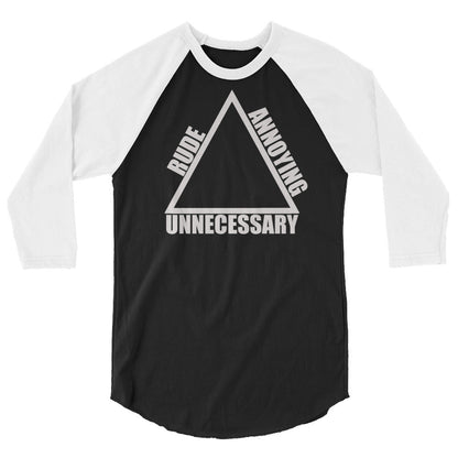 3/4 sleeve Triangle White Logo