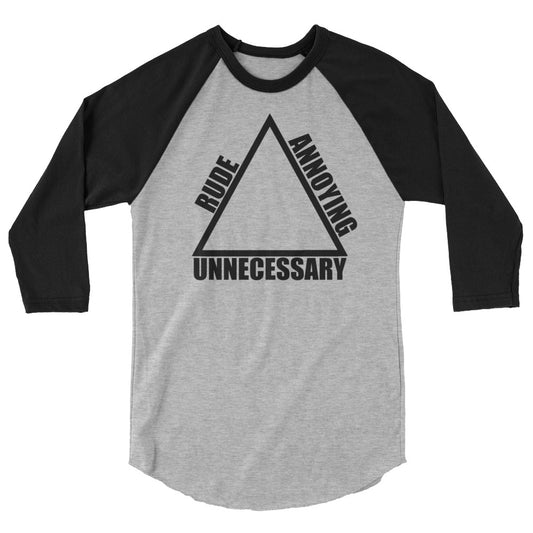 3/4 sleeve Triangle Black Logo