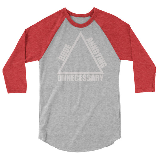 3/4 sleeve Triangle White Logo