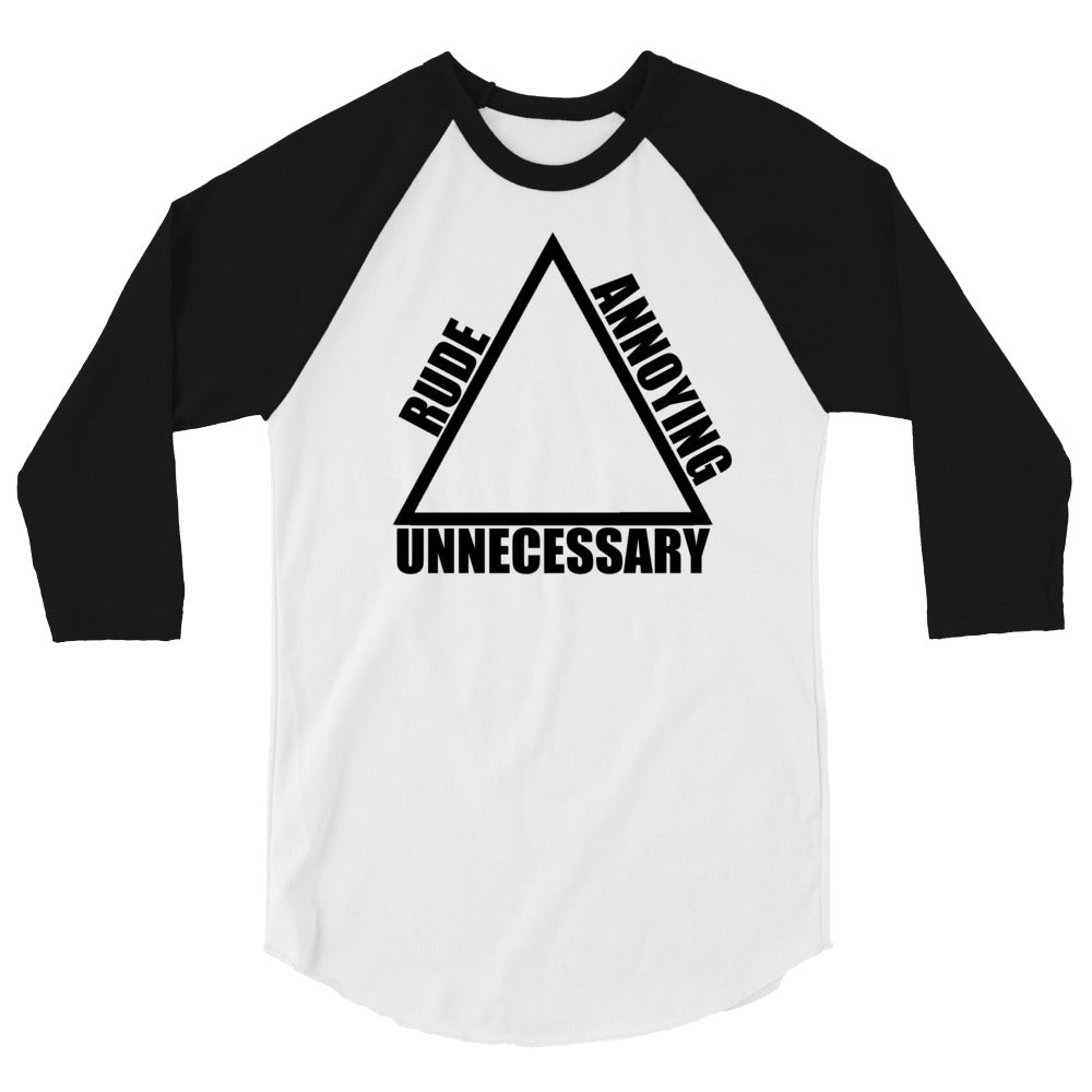 3/4 sleeve Triangle Black Logo