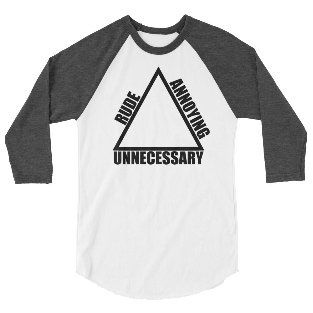 3/4 sleeve Triangle Black Logo