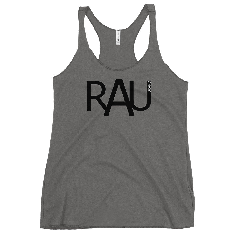 Women's Racerback Tank RAU Black Logo