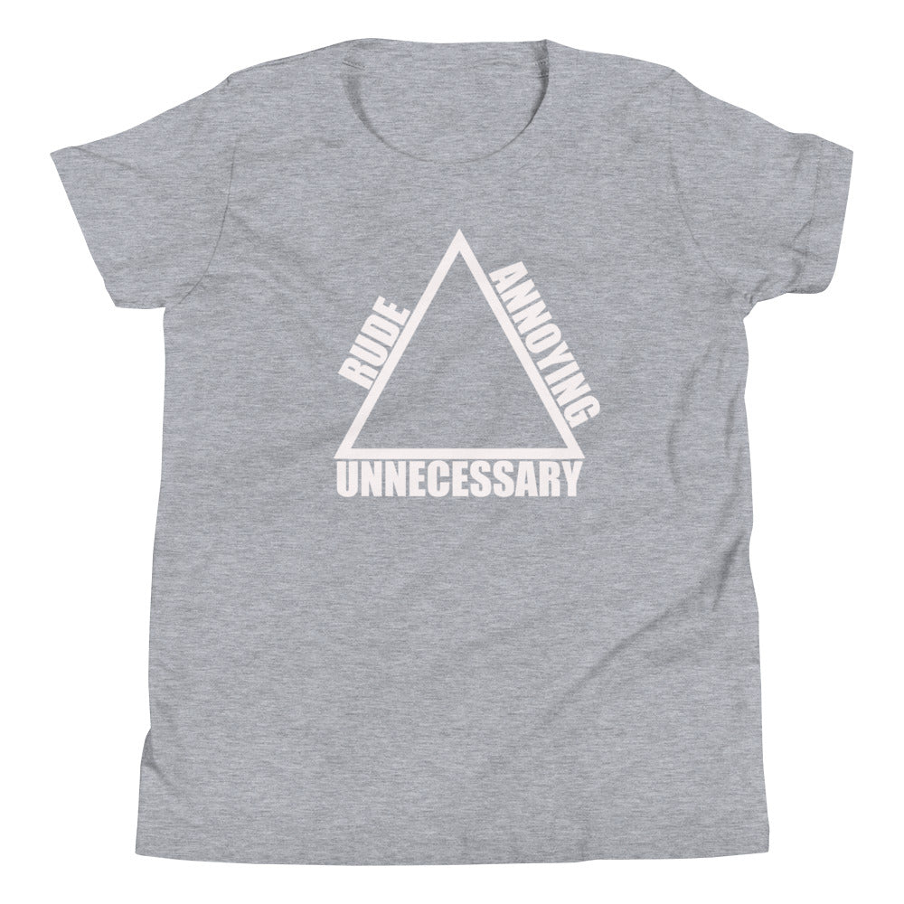 Youth Short Sleeve Triangle White Logo