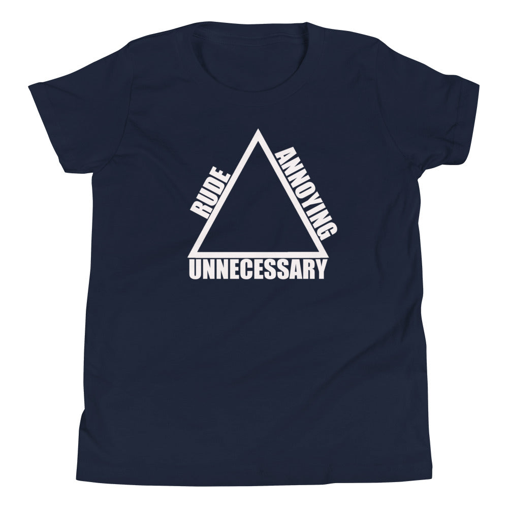 Youth Short Sleeve Triangle White Logo